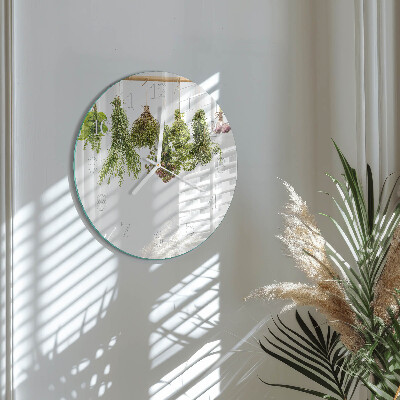 Round wall clock Herbs