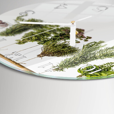 Round wall clock Herbs