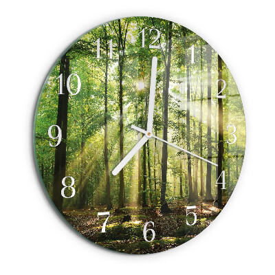 Round wall clock Forest Nature