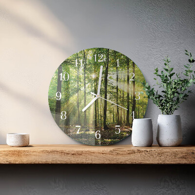 Round wall clock Forest Nature