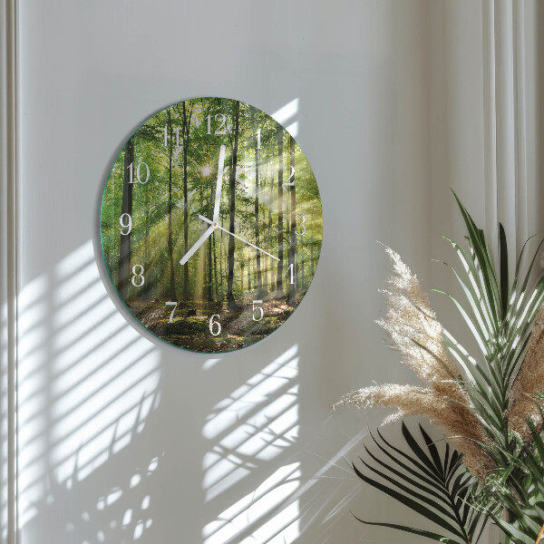 Round wall clock Forest Nature
