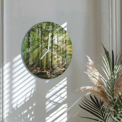 Round wall clock Forest Nature