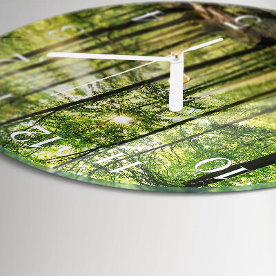 Round wall clock Forest Nature