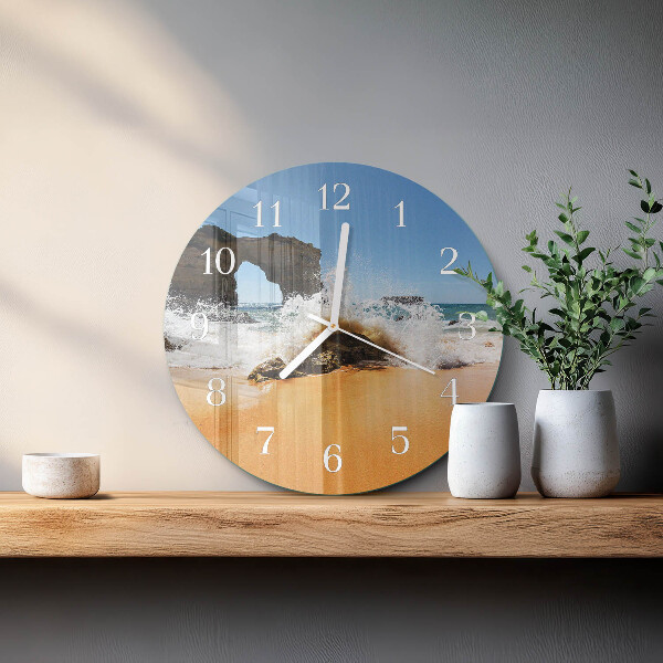 Round wall clock Beach