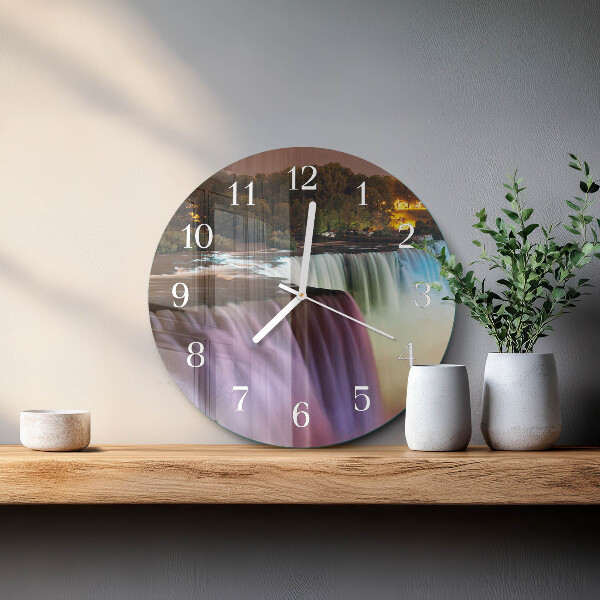 Round wall clock Waterfall