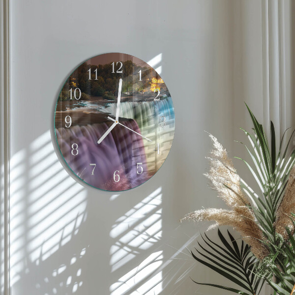 Round wall clock Waterfall