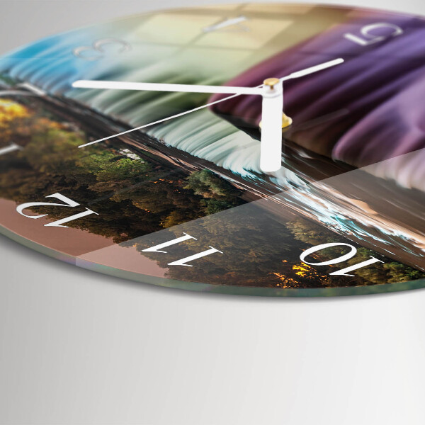 Round wall clock Waterfall