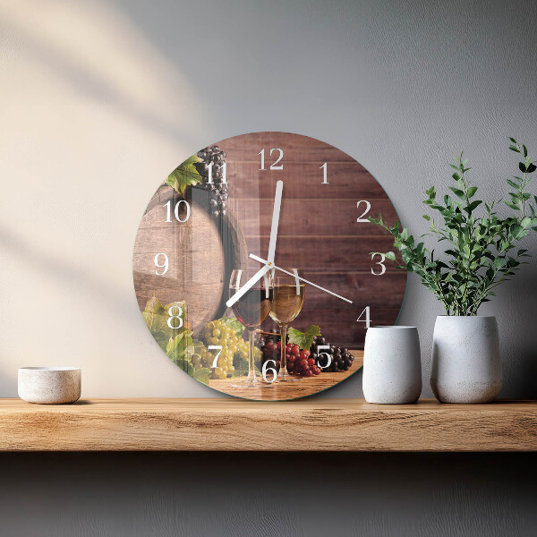 Round wall clock Grapes