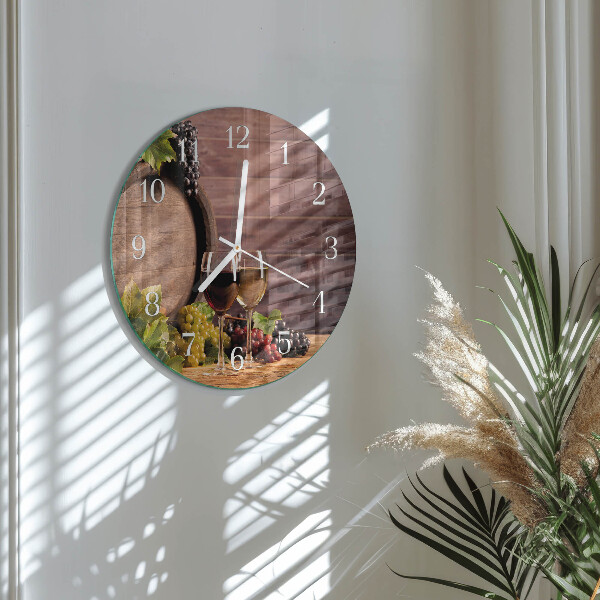 Round wall clock Grapes