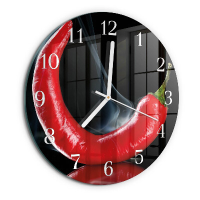 Round wall clock Chili pepper