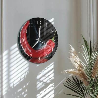 Round wall clock Chili pepper