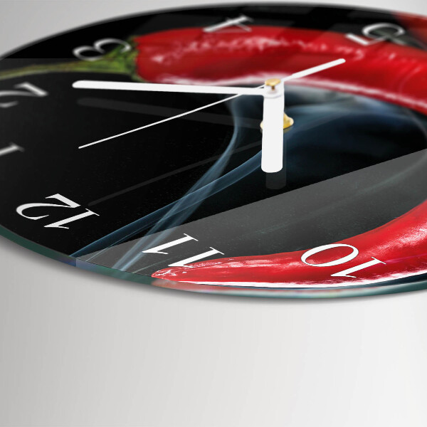 Round wall clock Chili pepper