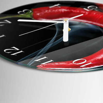 Round wall clock Chili pepper