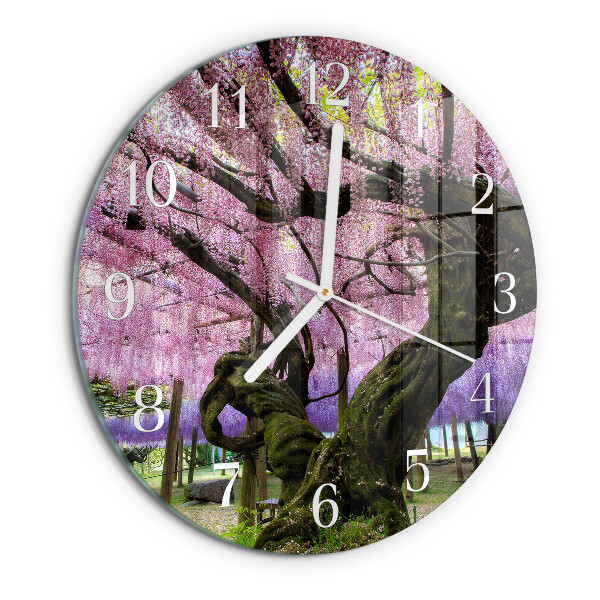 Round wall clock Trees