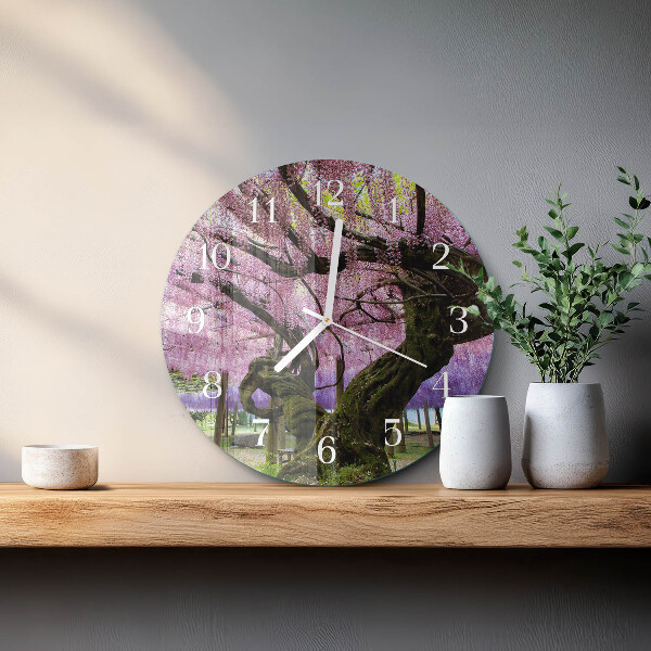 Round wall clock Trees