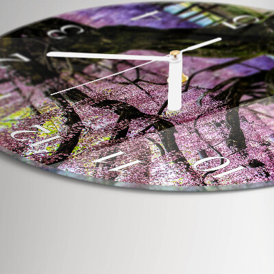 Round wall clock Trees