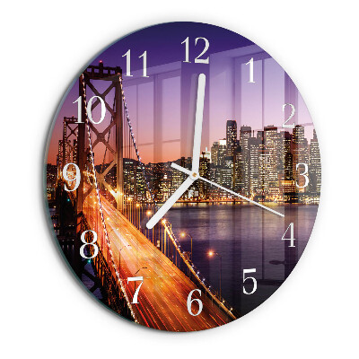 Round wall clock City of Bridges