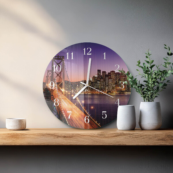 Round wall clock City of Bridges