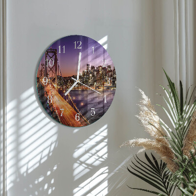 Round wall clock City of Bridges
