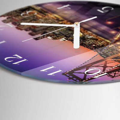Round wall clock City of Bridges