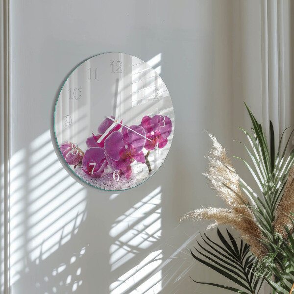 Round wall clock Orchid