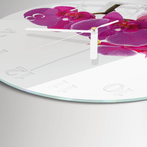 Round wall clock Orchid