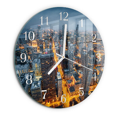 Round wall clock Night on the Town