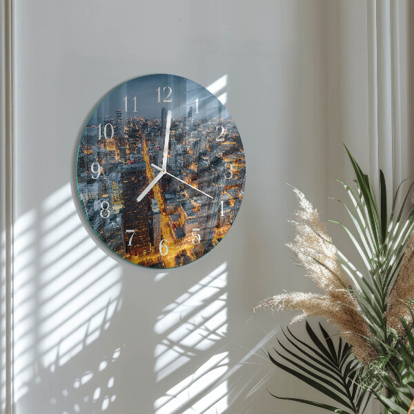Round wall clock Night on the Town