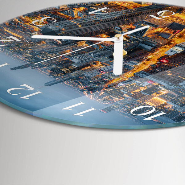 Round wall clock Night on the Town