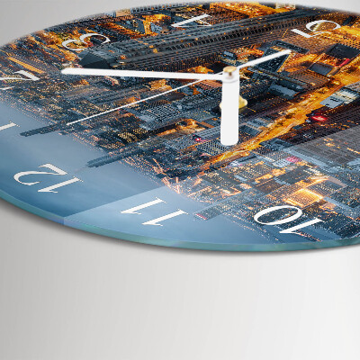 Round wall clock Night on the Town