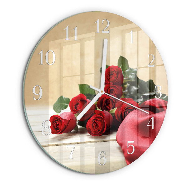 Round wall clock Roses