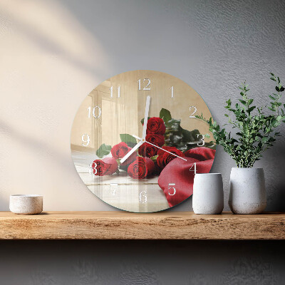 Round wall clock Roses