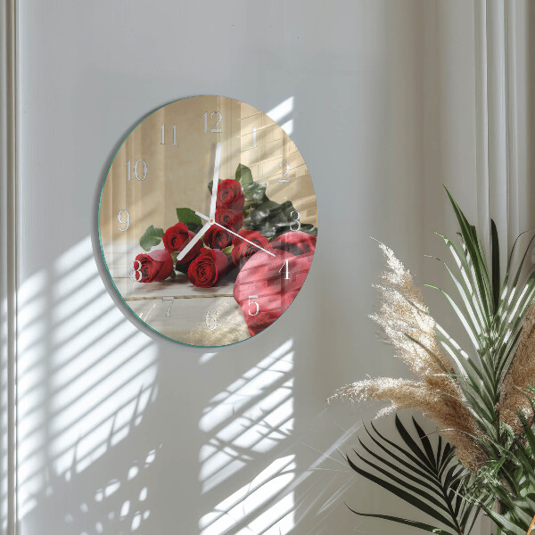 Round wall clock Roses