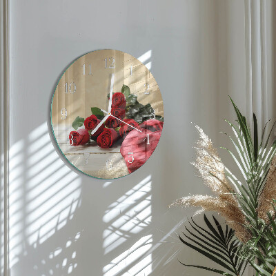 Round wall clock Roses