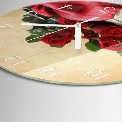 Round wall clock Roses