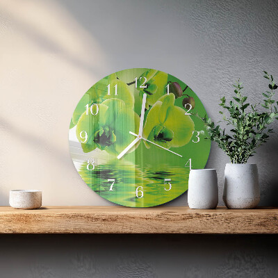 Round wall clock Orchid