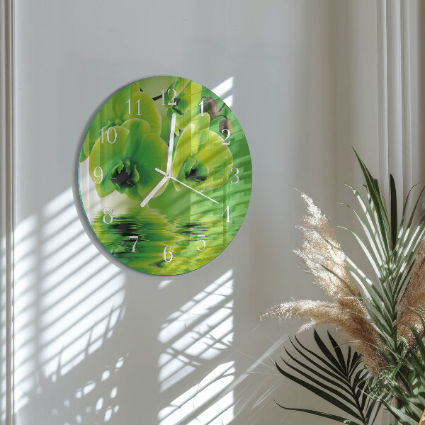 Round wall clock Orchid