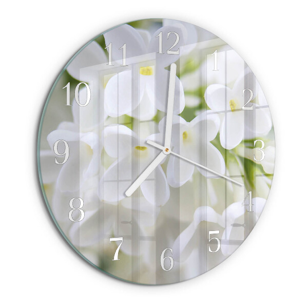 Round wall clock Flowers