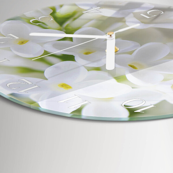 Round wall clock Flowers