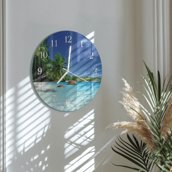 Round wall clock Island Palms