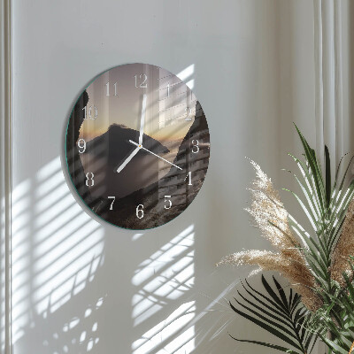 Round wall clock Ocean Mountain