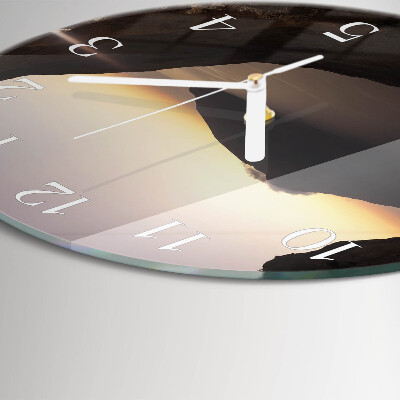 Round wall clock Ocean Mountain