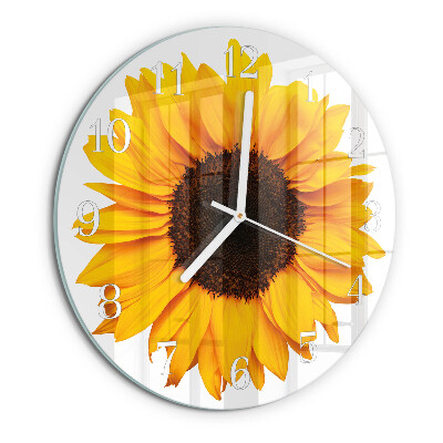 Round wall clock Sunflower