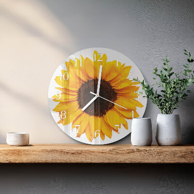 Round wall clock Sunflower