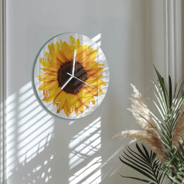 Round wall clock Sunflower