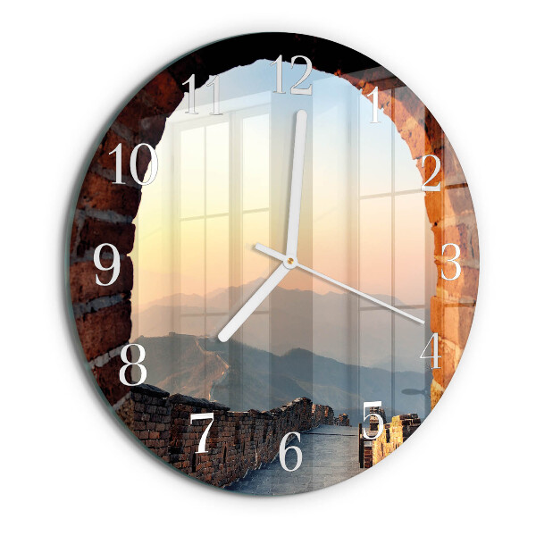 Round wall clock Great Wall of China