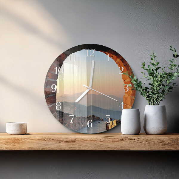 Round wall clock Great Wall of China
