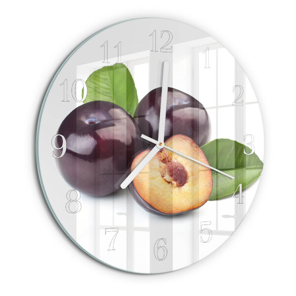 Round wall clock Plums