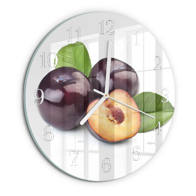 Round wall clock Plums