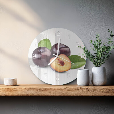 Round wall clock Plums
